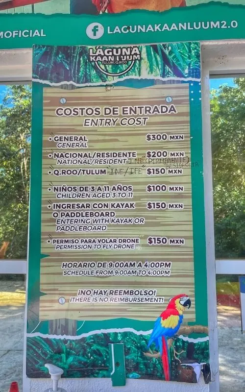 Kaan Luum Lagoon Tulum Prices