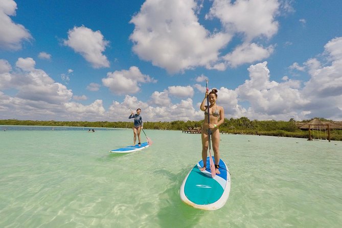 Paddle board Kaan Luum Lagoon Tulum