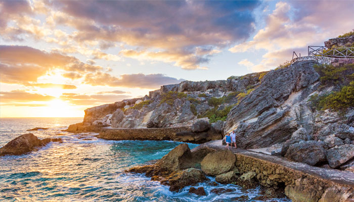 Punta Sur Isla Mujeres Cliffs the first part in Mexico where the sun comes out