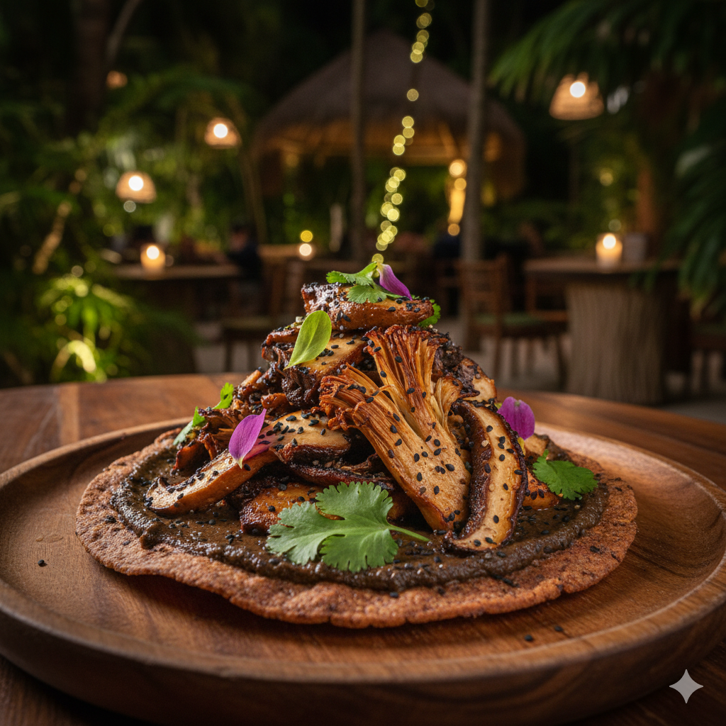 Grilled Mushroom Tlayuda (ARCA) Grilled Mushroom Tlayuda (ARCA)