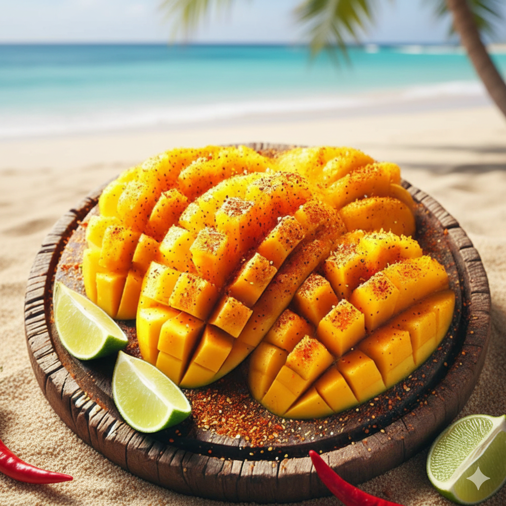 Local Code: fruit sprinkled with chili and lime Local Code: fruit sprinkled with chili and lime