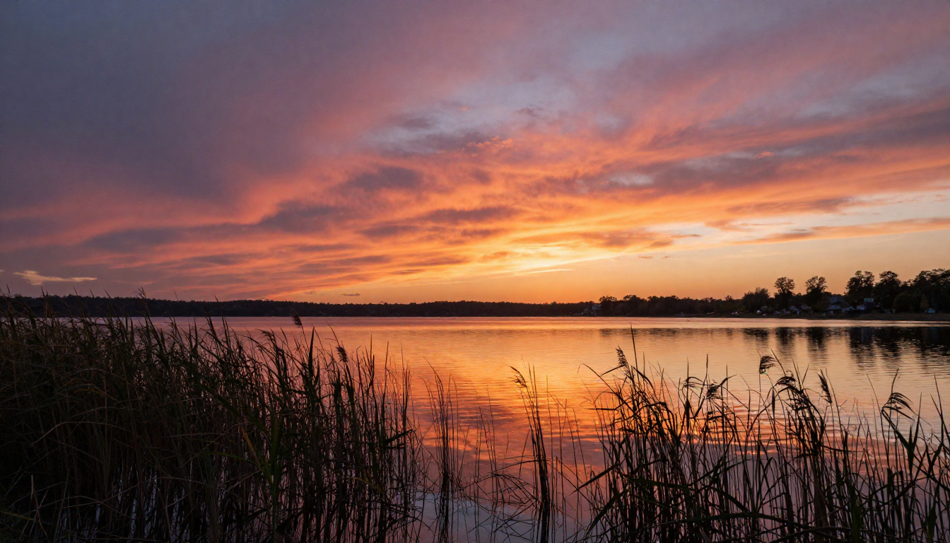 Sunset at Nichupté Lagoon
