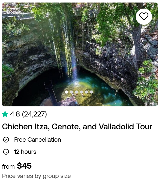 Chichen Itza, Cenote and Valladolid Tour