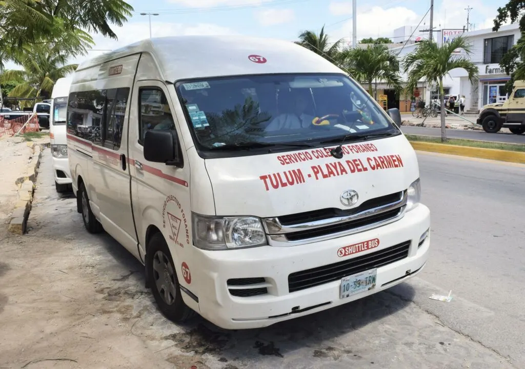 The colectivo Playa del Carmen-Tulum