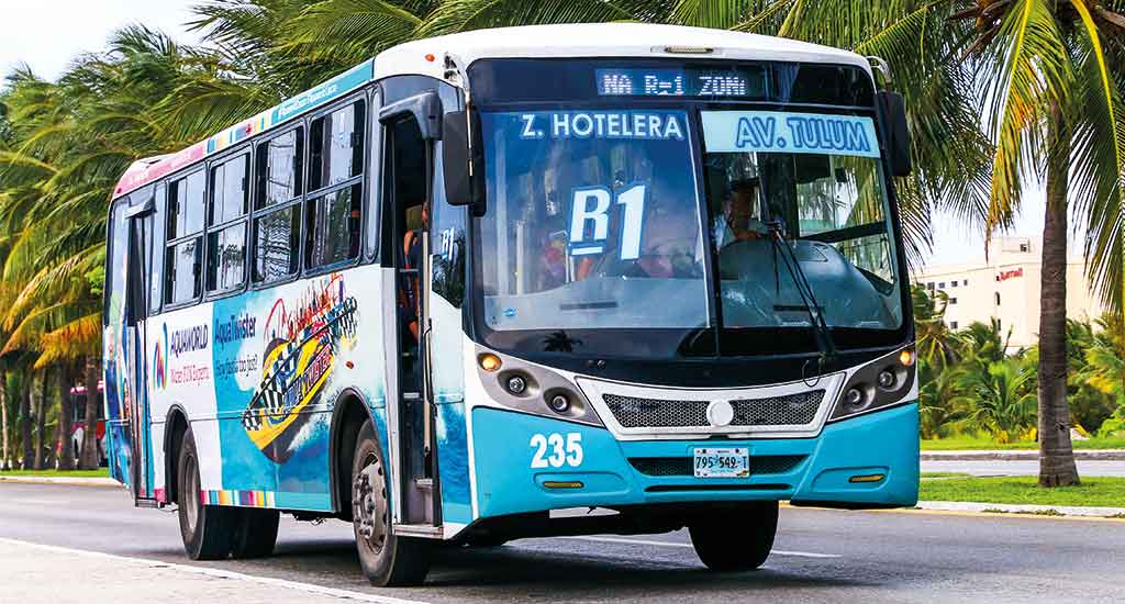 the Hotel Zone buses (R1 and R2)