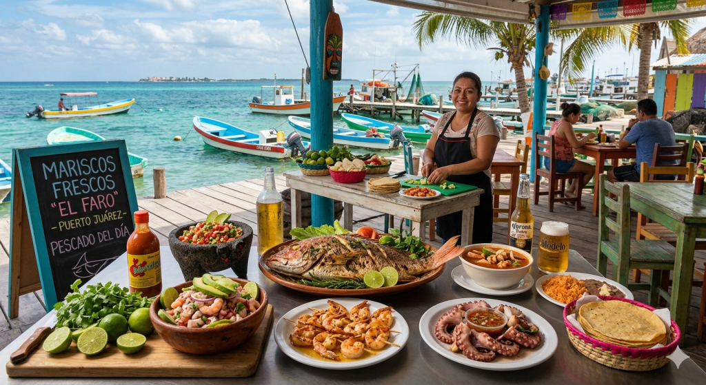 Seafood in Puerto Juárez Seafood in Puerto Juárez