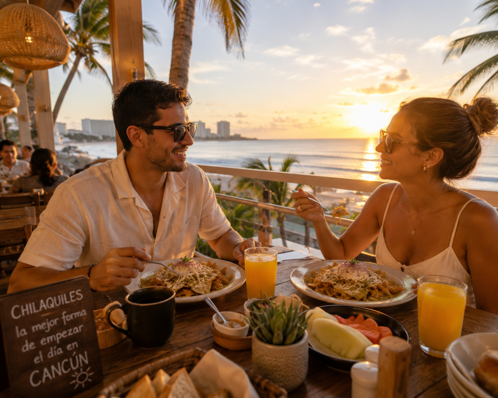 A late breakfast with spicy chilaquiles (the universal Mexican hangover remedy)