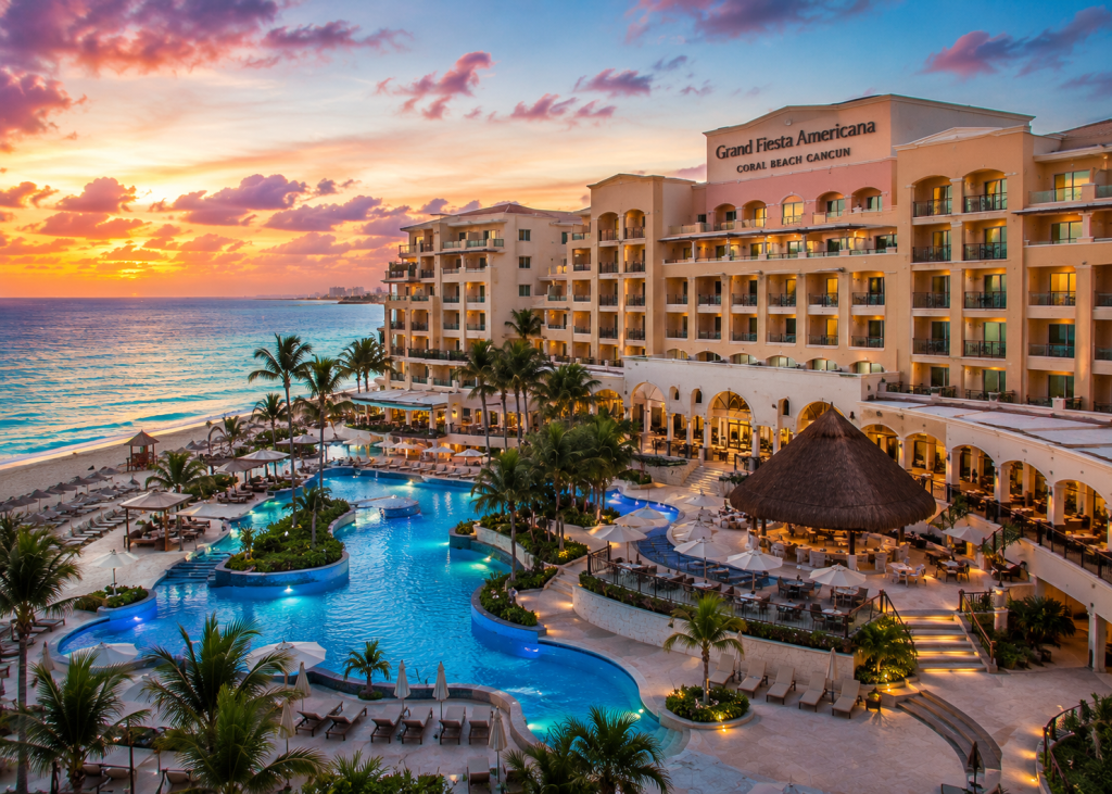 Grand Fiesta Americana Coral Beach delivers traditional Mexican luxury with a sophisticated. Grand Fiesta Americana Coral Beach delivers traditional Mexican luxury with a sophisticated.