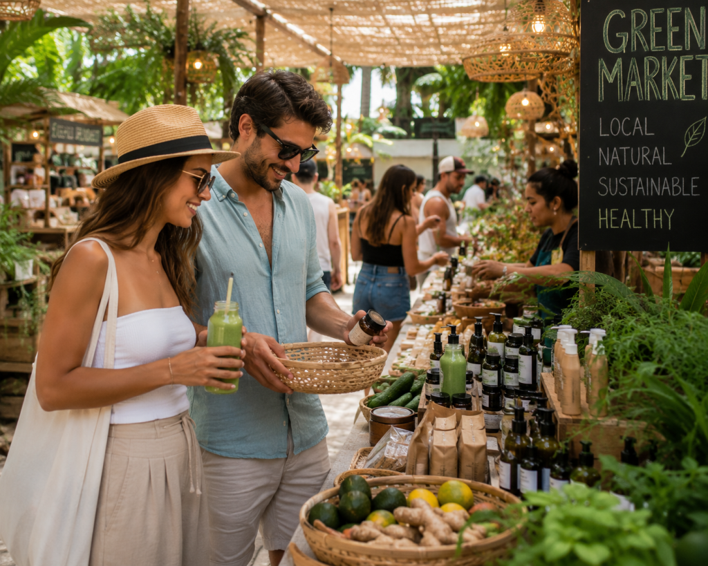 The tourist zone to find organic markets in the city center, Cancun