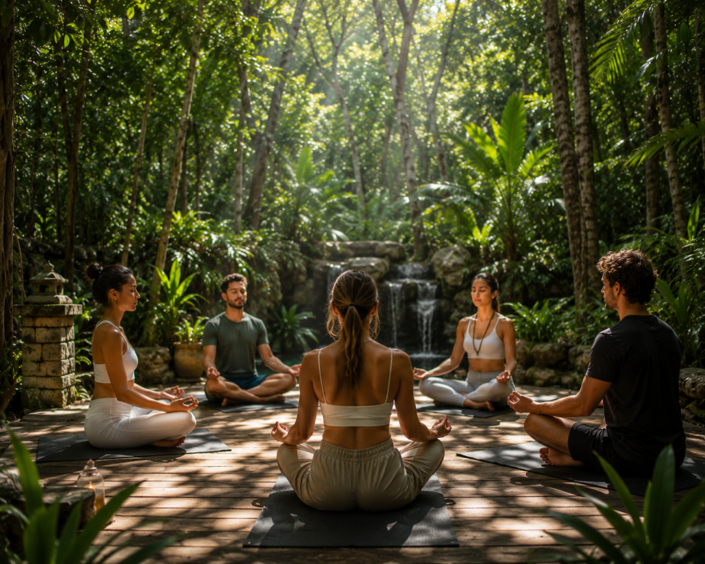 Meditation in the Riviera Maya.