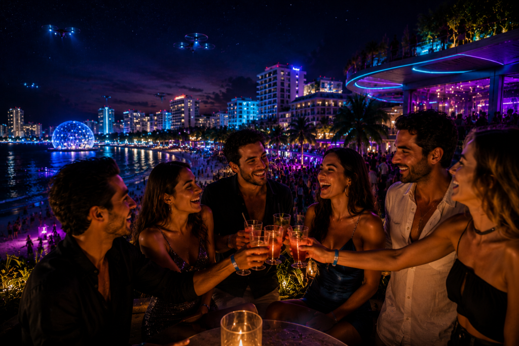 The Cancun night is growing more sophisticated. The Cancun night is growing more sophisticated.