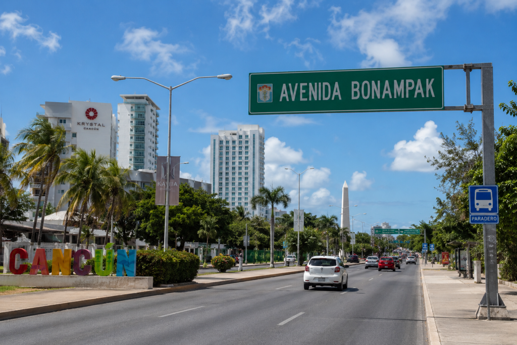 The Fovissste apartment complex near Avenida Bonampak.